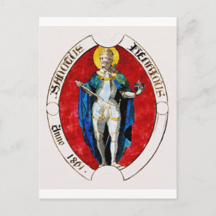 St. Ludwig IX. von Frankreich Schutzpatron der Kön Postkarte