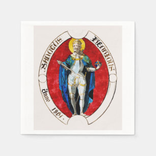 St. Ludwig IX. von Frankreich Schutzpatron der Kön Serviette