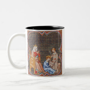 St. Ludwig IX. von Frankreich Schutzpatron der Kön Zweifarbige Tasse