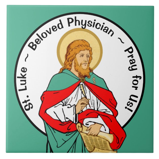 St. Luke, geliebter Arzt (RLS 08; MedVers.) Fliese (Vorderseite)