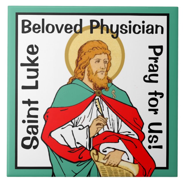St. Luke, geliebter Arzt (RLS 08; MedVers.) Fliese (Vorderseite)