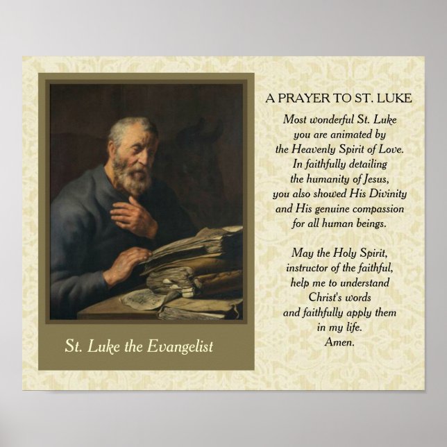 St. Luke Katholische Schutzheilige der Ärzte Poster (Vorne)