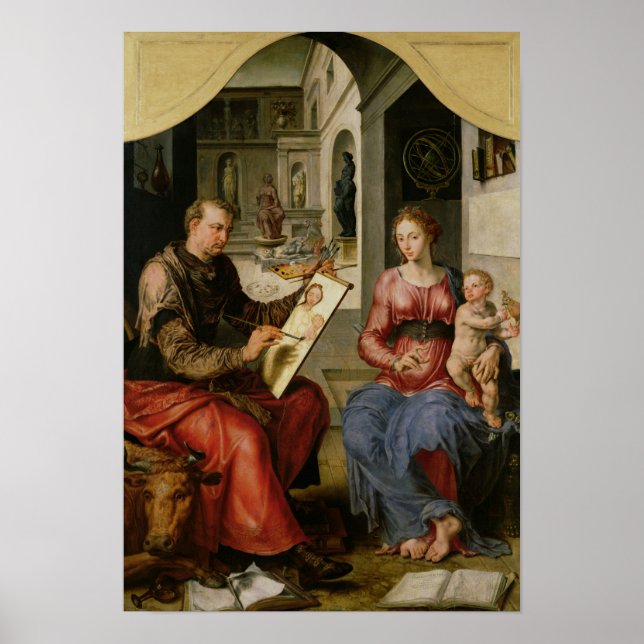 St. Luke Painting the Virgin, c.1545 Poster (Vorne)