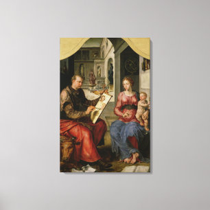 St Luke, welches die Jungfrau, c.1545 malt Leinwanddruck