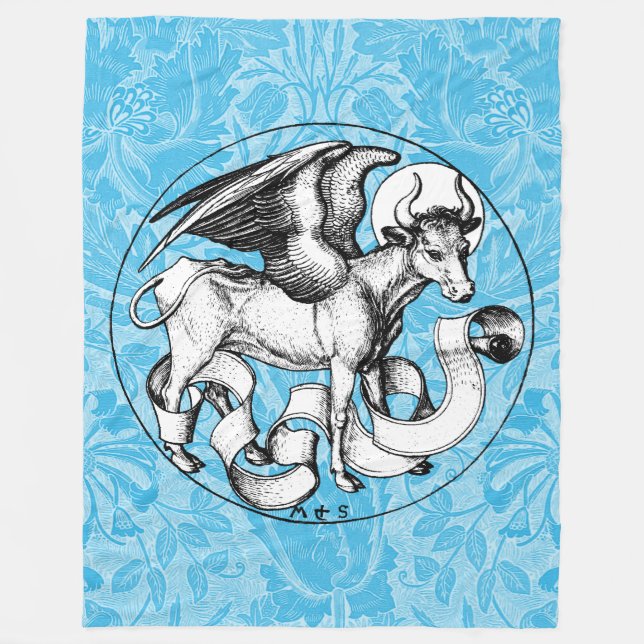 St. Luke's Emblem Winged Bull Fleecedecke (Vorderseite)