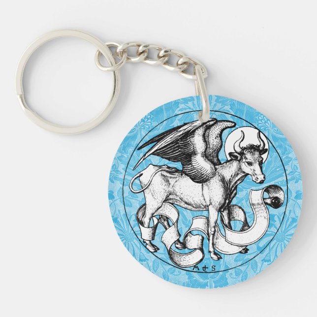 St. Luke's Emblem Winged Bull Schlüsselanhänger (Vorderseite)
