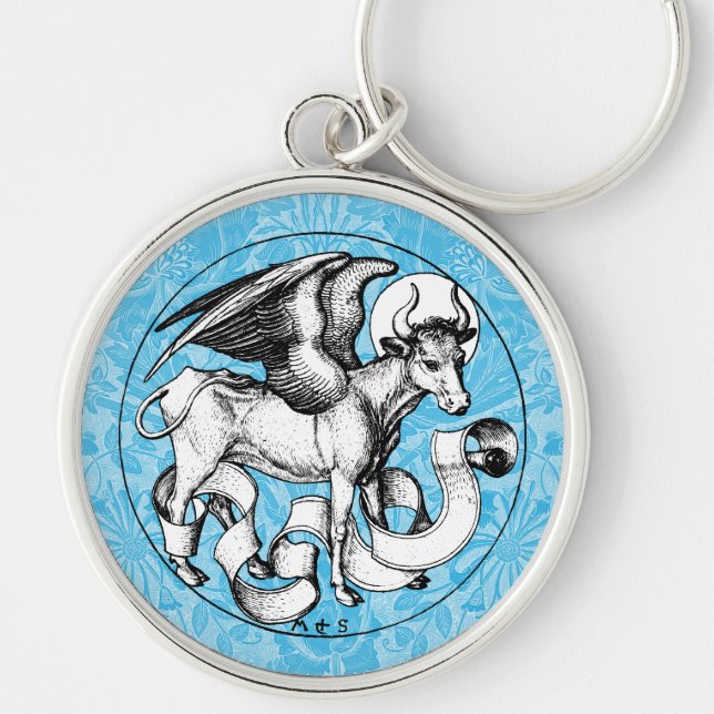 St. Luke's Emblem Winged Bull Schlüsselanhänger (Vorne)