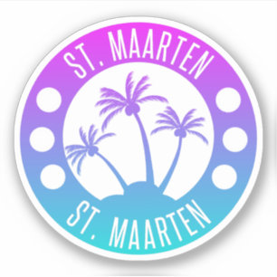St. Maarten Blue Gradient Sint Martin Aufkleber