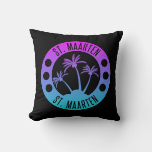 St. Maarten Blue Gradient Sint Martin Kissen