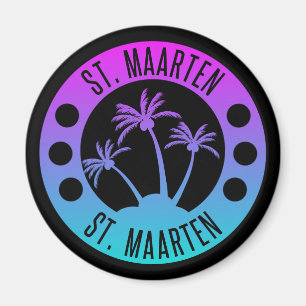 St. Maarten Blue Gradient Sint Martin Magnet