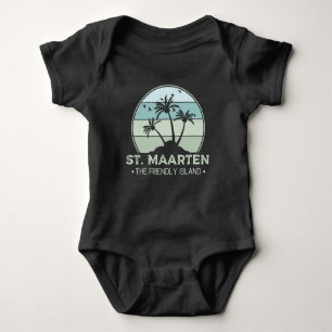 St. Maarten Das freundliche Retro der Insel Sint M Baby Strampler