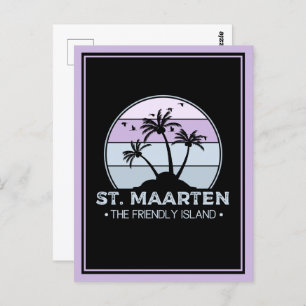 St. Maarten Das freundliche Retro der Insel Sint M Postkarte