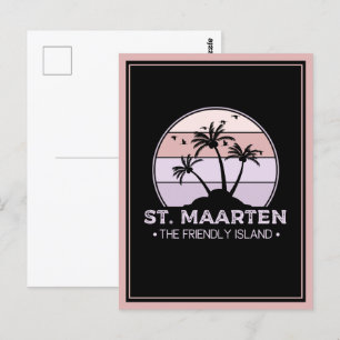 St. Maarten Das freundliche Retro der Insel Sint M Postkarte