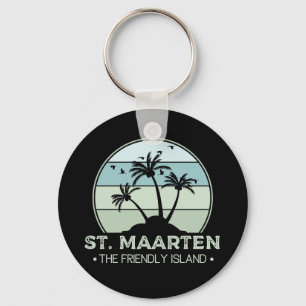 St. Maarten Das freundliche Retro der Insel Sint M Schlüsselanhänger