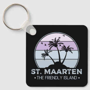 St. Maarten Das freundliche Retro der Insel Sint M Schlüsselanhänger