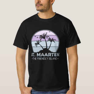 St. Maarten Das freundliche Retro der Insel Sint M T-Shirt