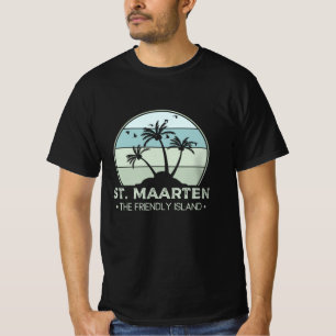 St. Maarten Das freundliche Retro der Insel Sint M T-Shirt