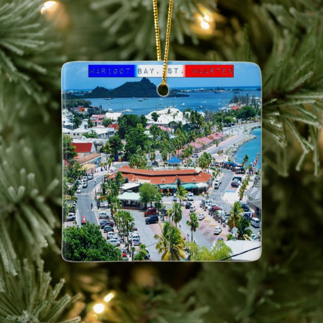 St. Maarten - Marigot Bay Keramikornament (Baum)
