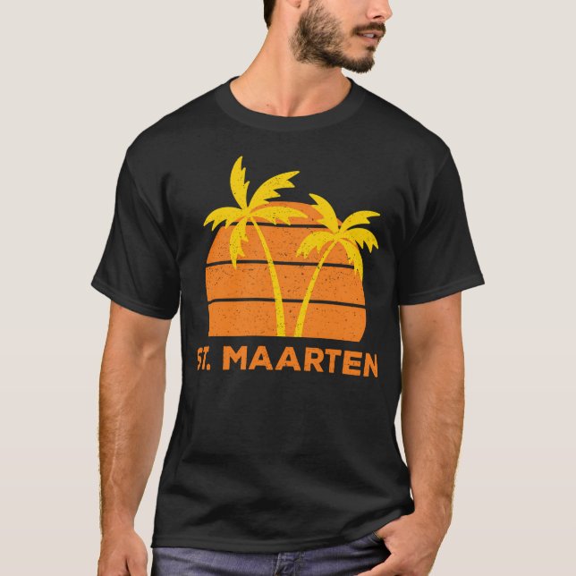 St. Maarten Retro T-Shirt (Vorderseite)