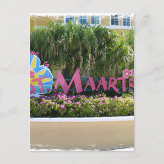 St. Maarten Sign Postkarte