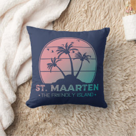 St. Maarten | Sint Martin Retro Gradient Kissen