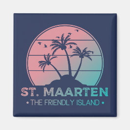 St. Maarten | Sint Martin Retro Gradient Magnet