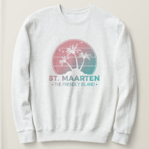 St. Maarten   Sint Martin Retro Gradient Sweatshirt