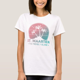 St. Maarten   Sint Martin Retro Gradient T-Shirt