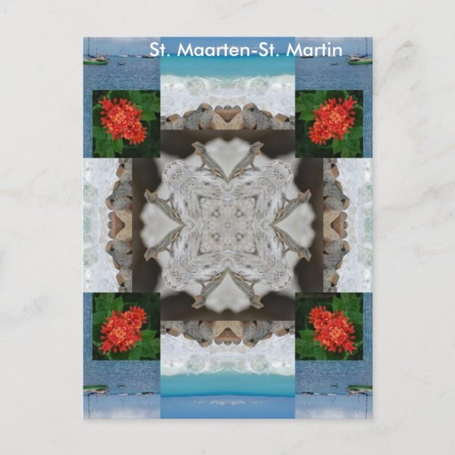St. Maarten - St. Martin Kaleidoscope Postkarte (Vorderseite)