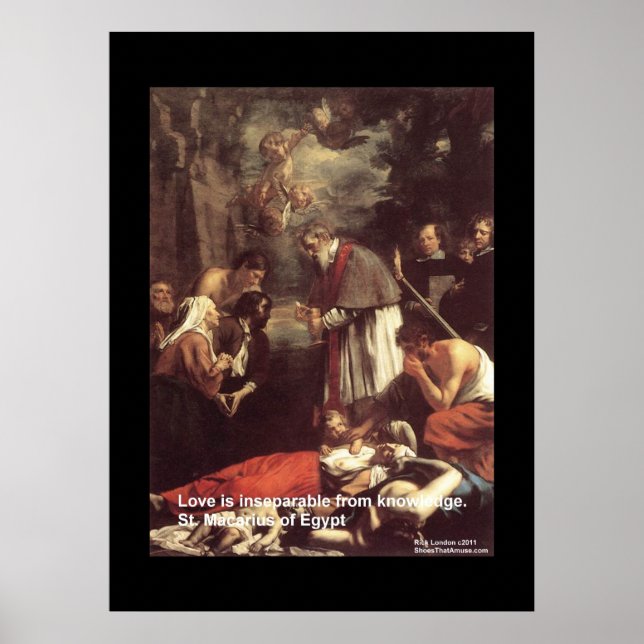 St. Macarius - Ägyptische Liebe/Wissenspender Poster (Vorne)