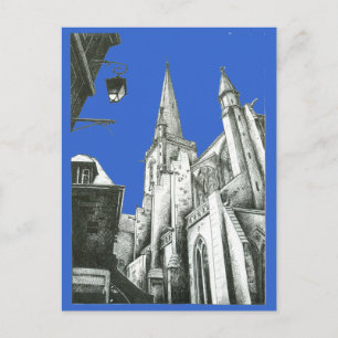St. Malo Kathedrale Postkarte