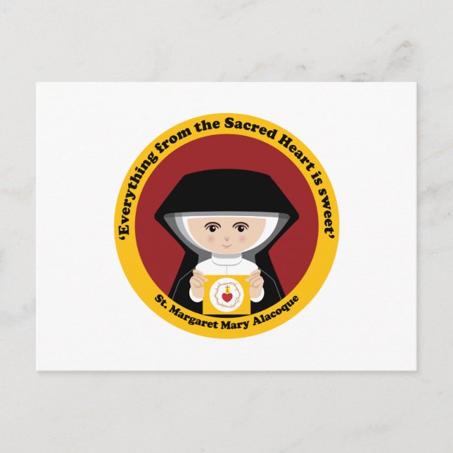 St. Margaret Mary Alacoque Postkarte (Vorderseite)