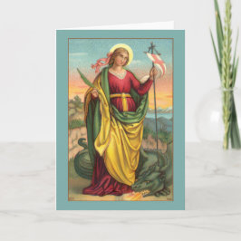 St. Margaret mit dem Banner Drache und Auferstehun Karte