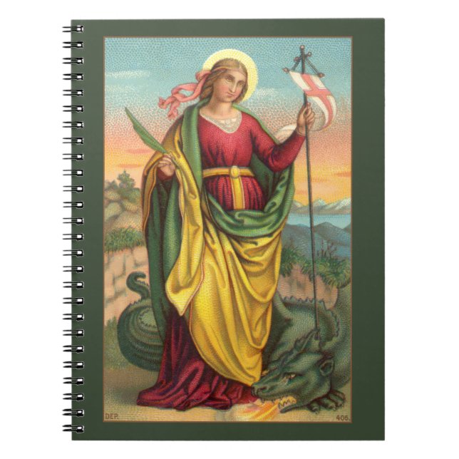 St. Margaret mit dem Banner Drache und Auferstehun Notizblock (Vorderseite)