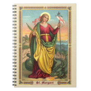 St. Margaret mit dem Banner Drache und Auferstehun Notizblock