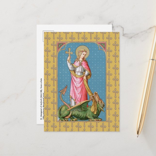 St. Margaret von Antioch (SAU 038) Postkarte (Vorderseite/Rückseite Beispiel)