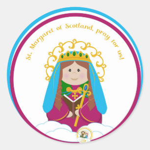 St. Margaret von Schottland Runder Aufkleber