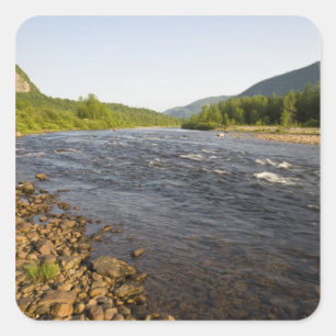St. Marguerite Fluss im Parc du Saguenay. Quadratischer Aufkleber