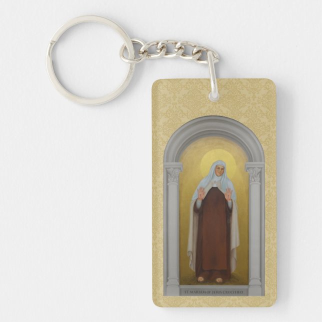 St. Mariam von Jesus Crucified Carmelite Gebet Schlüsselanhänger (Vorderseite)