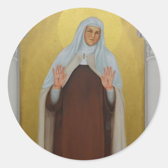 St. Mariam von Jesus Crucified Carmelite Nun Runder Aufkleber (Vorderseite)