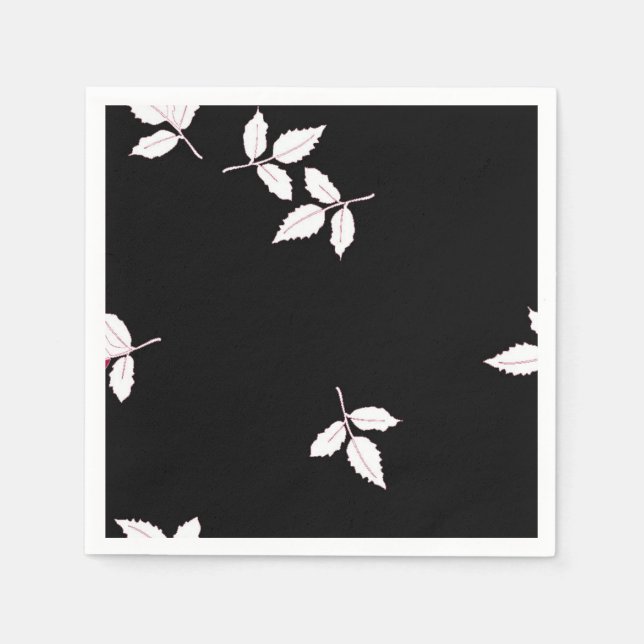 St. Marie-Blätter Weißbuch Napkins Serviette (Vorderseite)