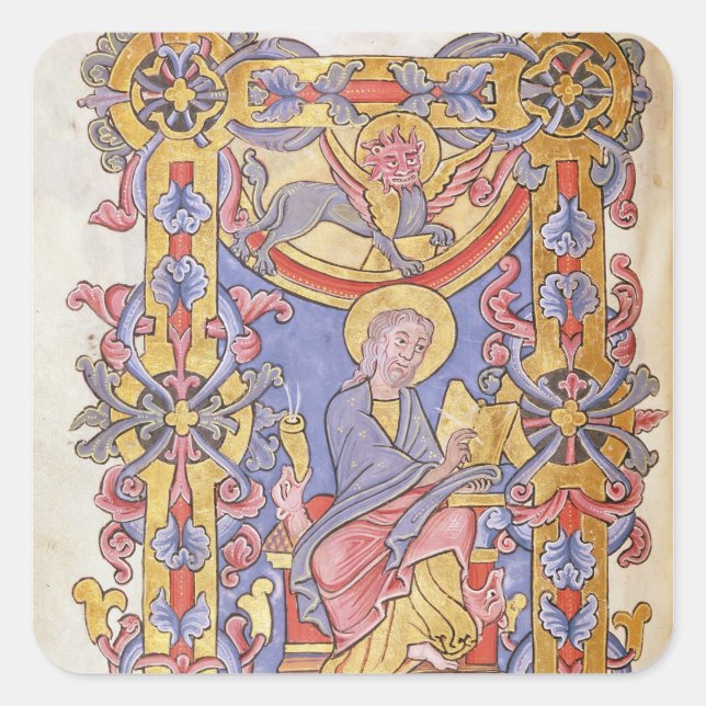 St. Mark Quadratischer Aufkleber (Vorderseite)