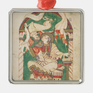 St Mark, von einem Evangelium von Corbie Abtei Silbernes Ornament