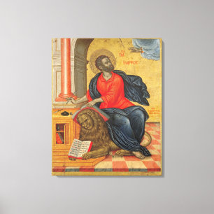 St. Mark - von Tzanes Emmanuel (1657) Leinwanddruck
