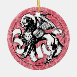 St. Mark's Emblem Winged Lion Keramik Ornament