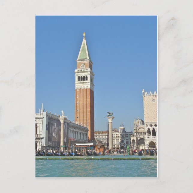 St. Marks Plaza and Bell Tower - Venedig Italien Postkarte (Vorderseite)