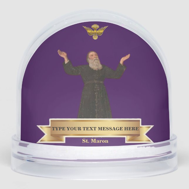 St. Maron Schutzheilige der Maronitkirche Schneekugeln (Vorderseite)