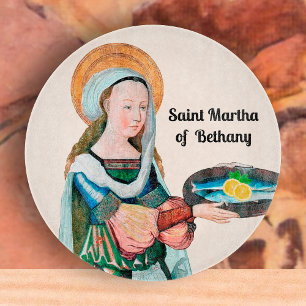 St. Martha von Bethanien in ihrer Küche (Det.; Ein Schneidebrett