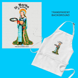 St. Martha von Bethanien in ihrer Küche (einfach) Schürze