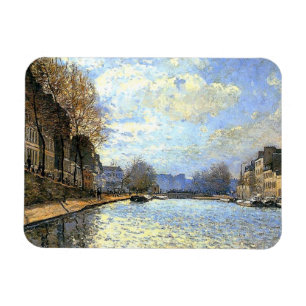 St Martin Canal Alfred Sisley Magnet
